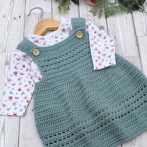 Crochet Pattern Baby Dress / Pinafore Newborn to 36 months image 5