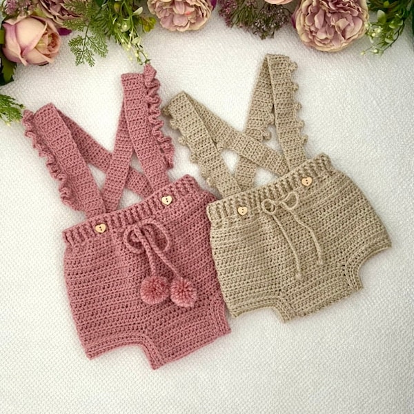 Crochet Pattern Baby Bloomers / Shorts - Newborn to 24 months