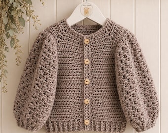 Crochet Pattern Baby & Childs Cardigan PDF | 6 months - 8 years