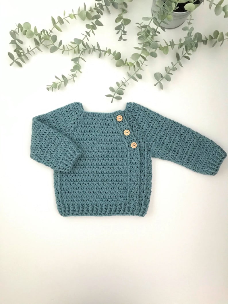 Crochet Pattern Baby and Childrens Sweater Newborn to 6 years image 3