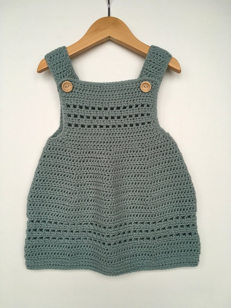 Crochet Pattern Baby Dress / Pinafore Newborn to 36 months image 4