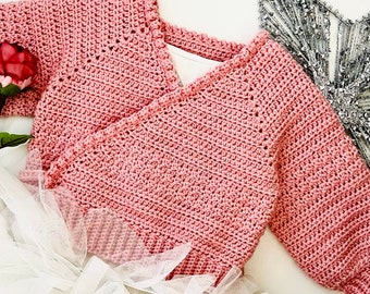 Crochet Pattern Baby or Girls Ballet Cardigan - 6 months to 6 years