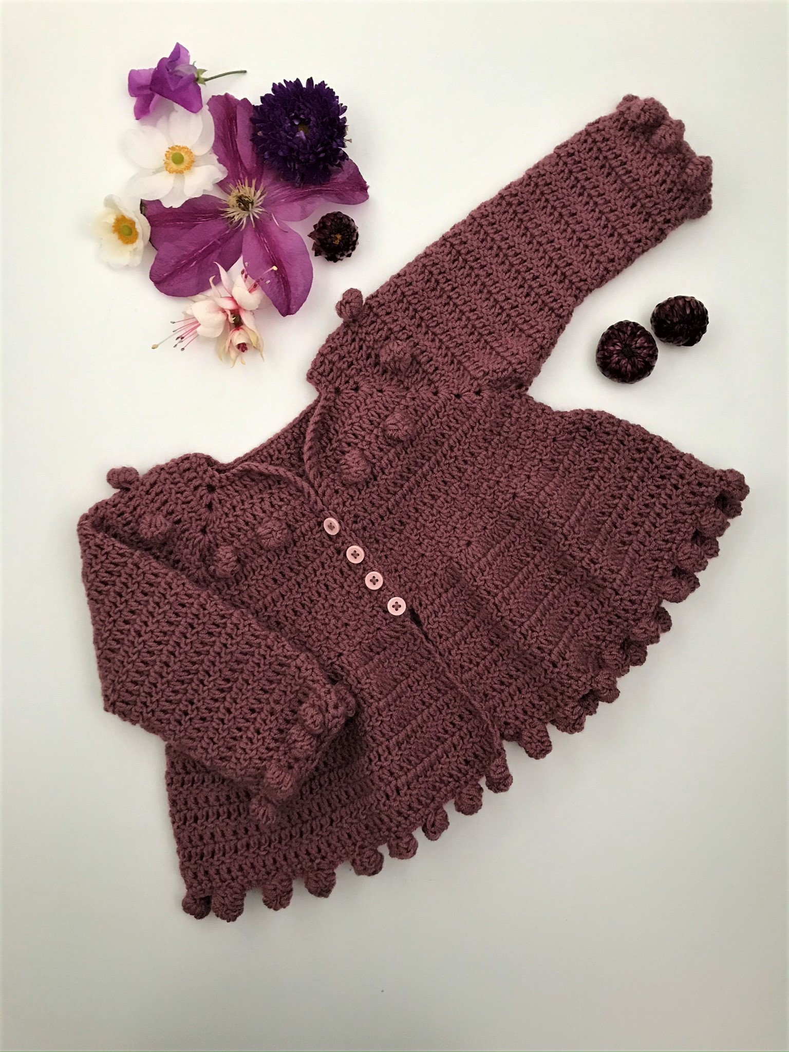 Crochet Pattern Baby or Girls Cardigan Newborn to 7 Years Etsy UK