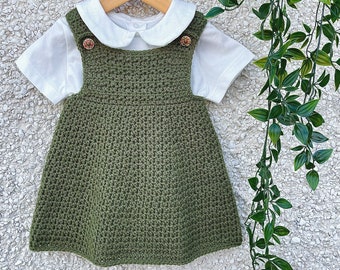 Crochet Pattern Baby Dress / Pinafore - Newborn to 3 Years