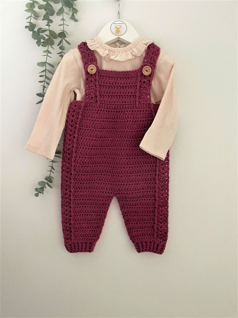Crochet Pattern Baby Overalls Newborn to 24 Months Etsy