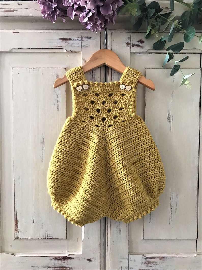 Crochet Pattern Baby Romper Newborn to 24 months image 6