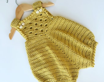 Crochet Pattern Baby Romper - Newborn to 24 months