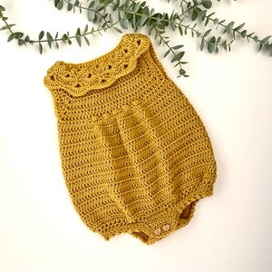 Crochet Pattern Baby Romper - Newborn to 24 months