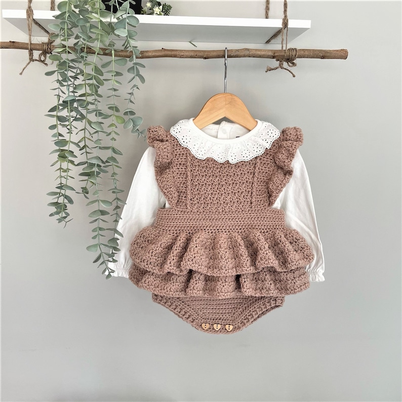 Patrón Crochet Pelele Bebé Recién nacido hasta 36 meses imagen 3