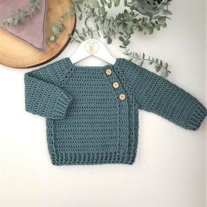 Crochet Pattern Baby and Childrens Sweater Newborn to 6 years image 1