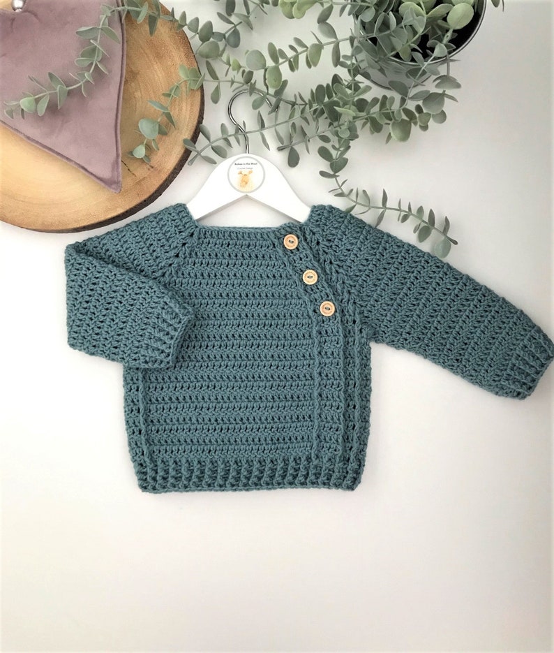 Crochet Pattern Baby and Childrens Sweater Newborn to 6 years image 1