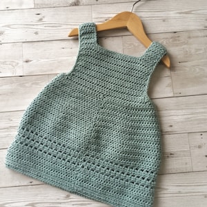Crochet Pattern Baby Dress / Pinafore Newborn to 36 months image 8