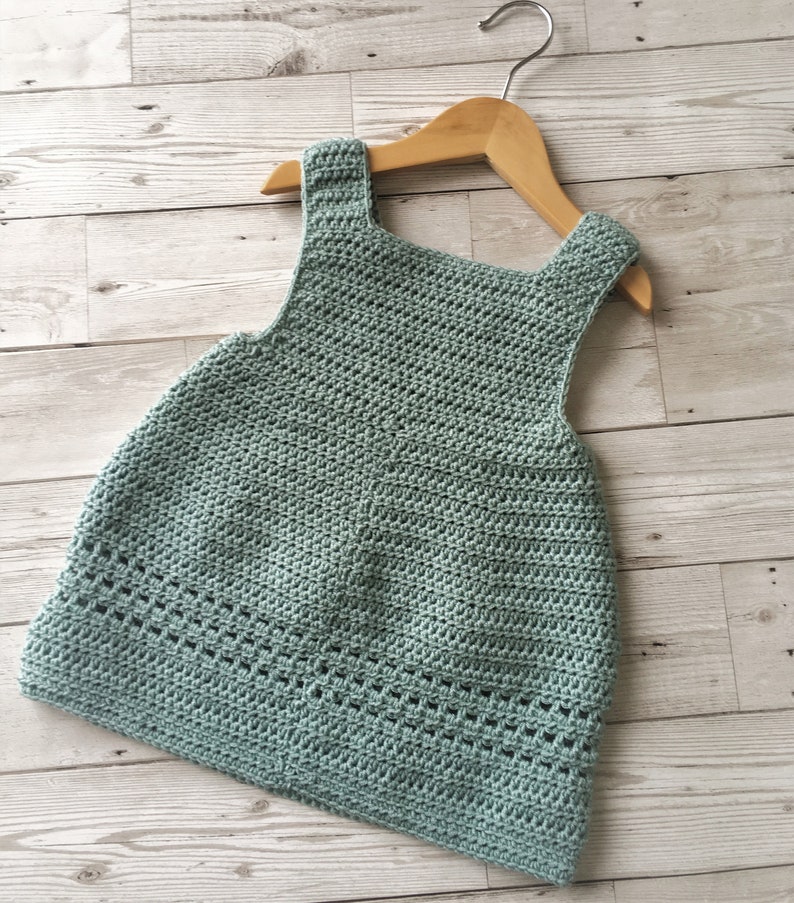 Crochet Pattern Baby Dress / Pinafore Newborn to 36 months image 8