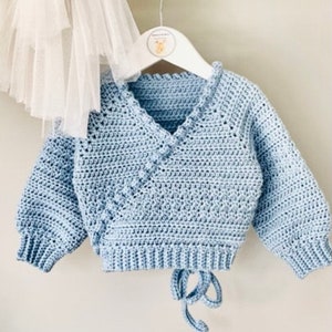 Crochet Pattern Baby or Girls Ballet Cardigan 6 months to 6 years image 2