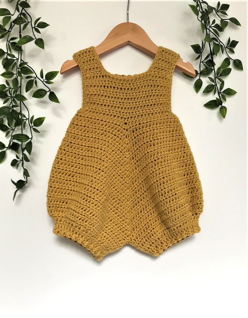 Crochet Pattern Baby Romper Newborn to 24 months image 8