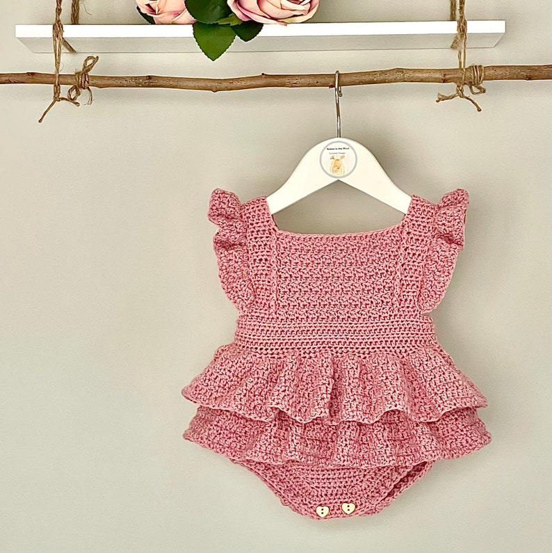 Crochet Pattern Baby Romper Newborn to 36 months image 2