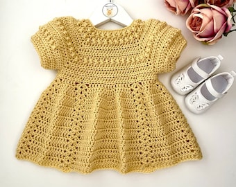 Crochet Pattern Baby Dress - Newborn to 6 years