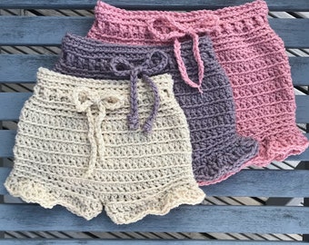 Crochet Pattern Baby/Girls Shorts - Newborn to 4 years