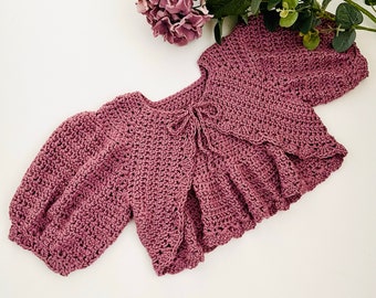 Crochet Pattern Baby / Childs Shrug Cardigan - 6 months to 8 years