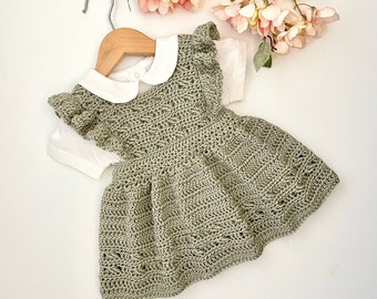 Crochet Pattern Baby or Girls Dress - Newborn to 8 years
