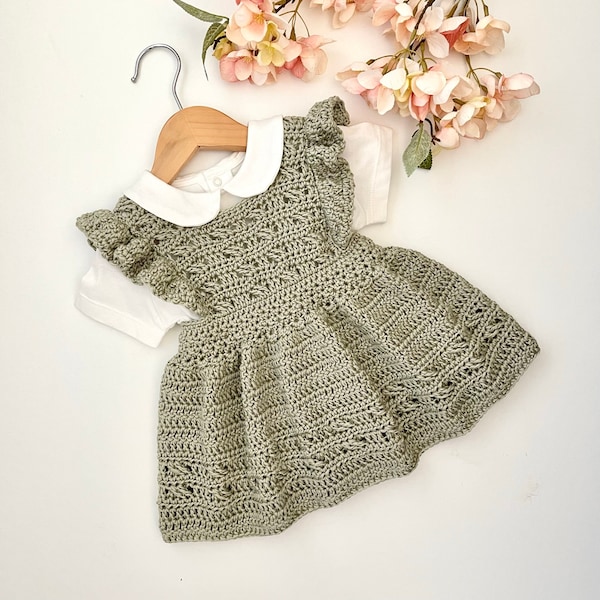 Robe au crochet pour bébé ou fille - Du nouveau-né à 8 ans