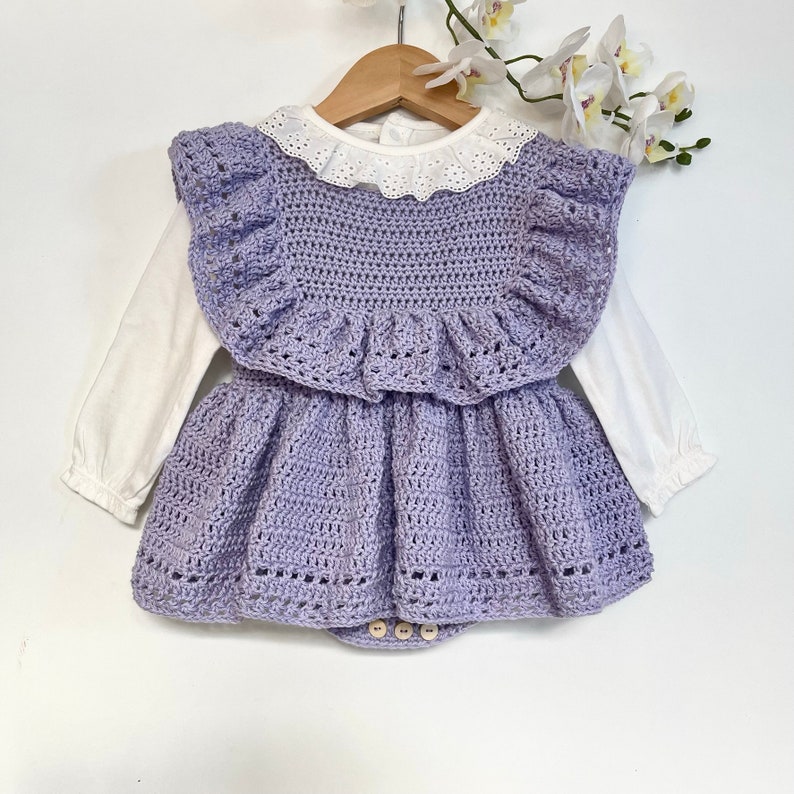 Crochet Pattern Baby Romper Newborn to 36 months image 3