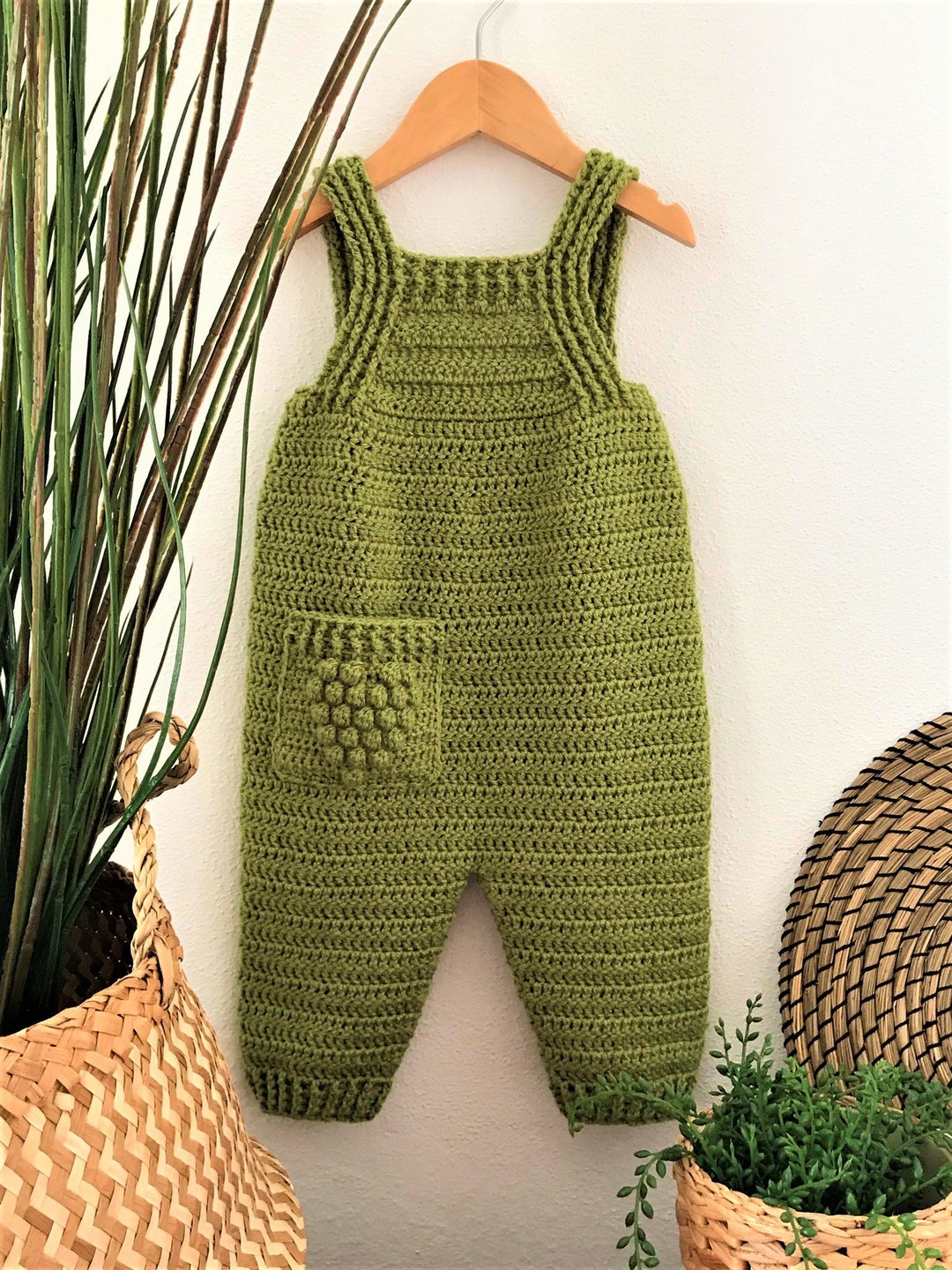Crochet Pattern Baby Overalls Newborn to 24 Months Etsy