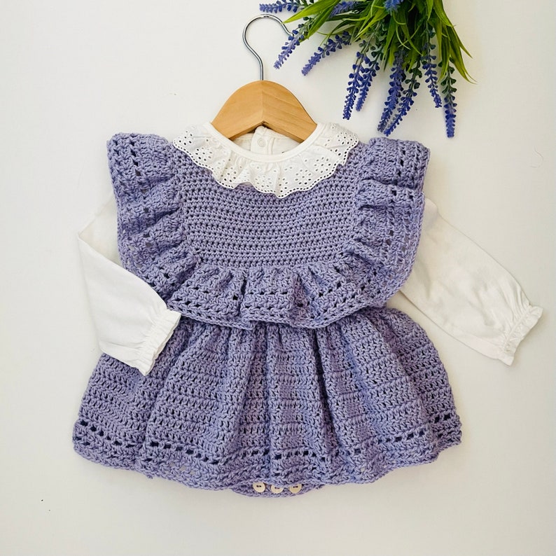 Crochet Pattern Baby Romper Newborn to 36 months image 1