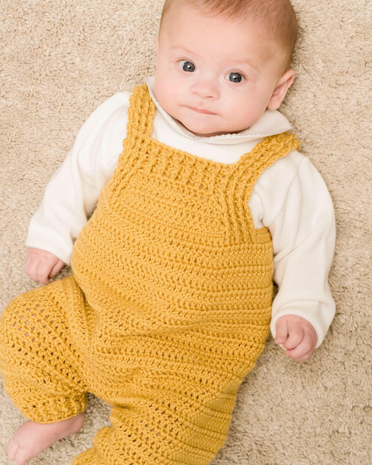 Crochet baby overalls hotsell