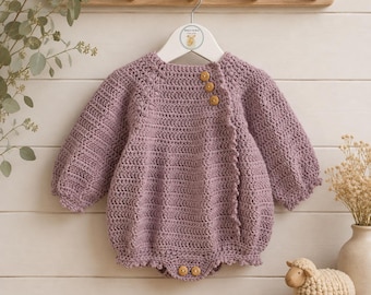 Baby Romper Crochet Pattern PDF | Newborn–24 Months