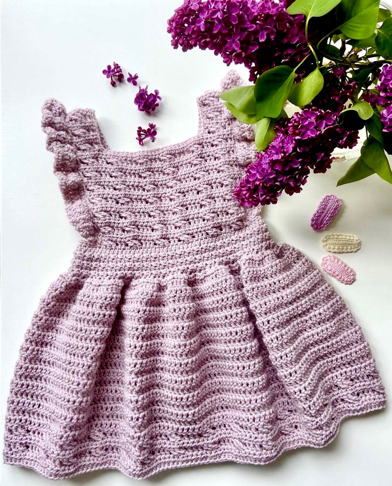 Crochet Pattern Baby or Girls Dress Newborn to 8 years image 9