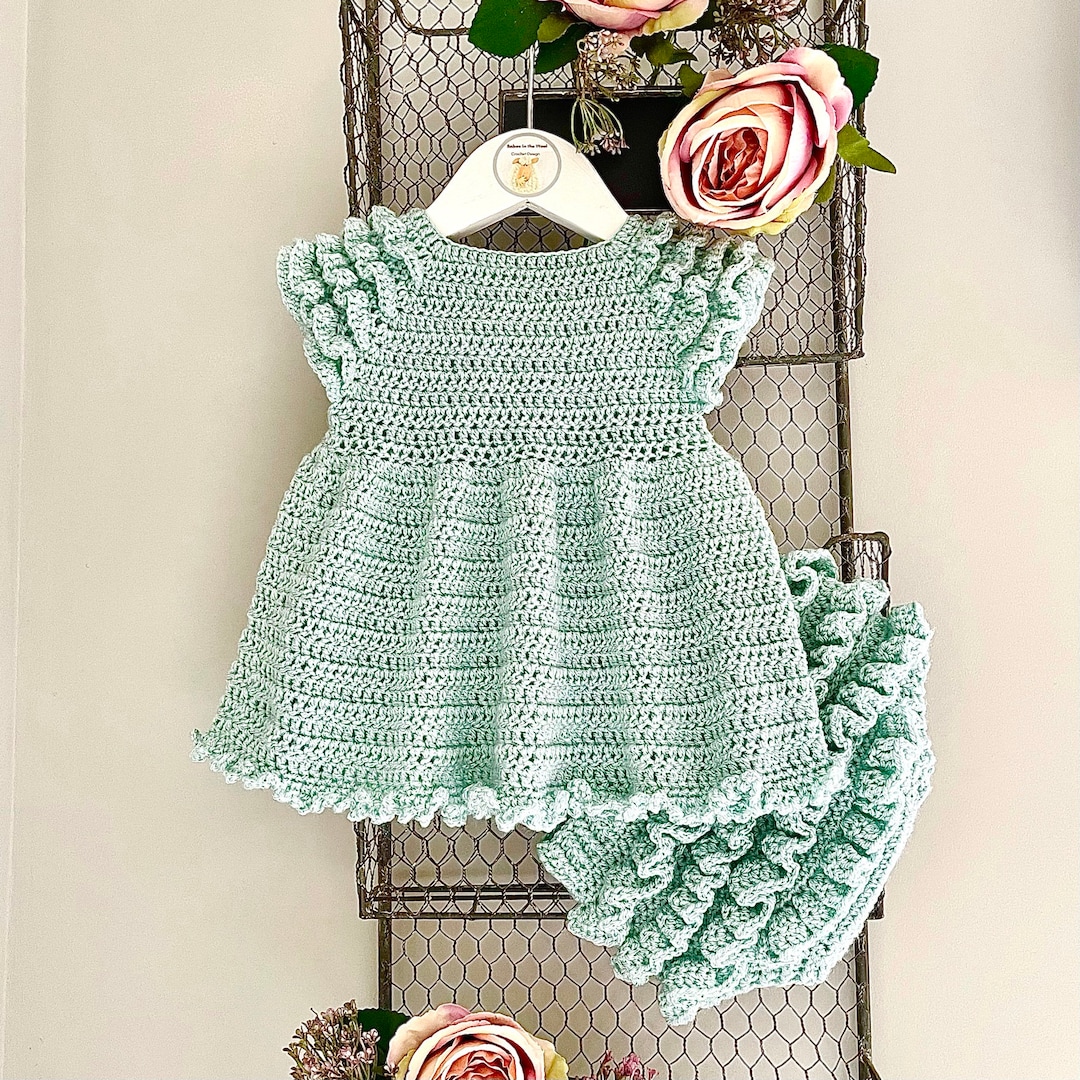 Crochet Baby Dress Babyjurkje Haken Gratis Patroon Gratis Patroon - Main Image