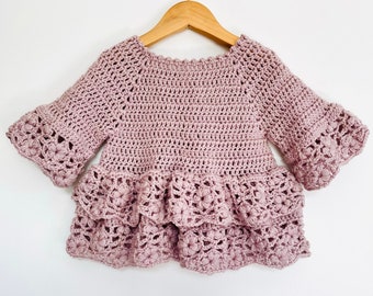 Crochet Pattern Baby or Girls Top - Newborn to 10 years