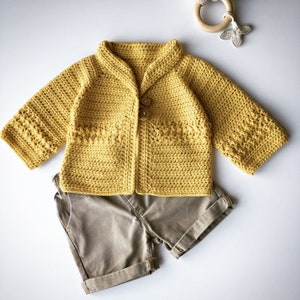 Crochet Pattern Baby Cardigan - Newborn to 24 months