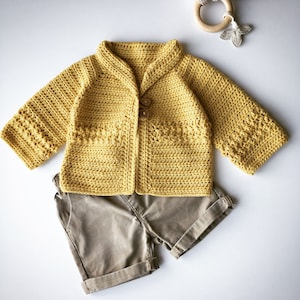 Häkelanleitung Baby Strickjacke - Neugeborene bis 24 Monate