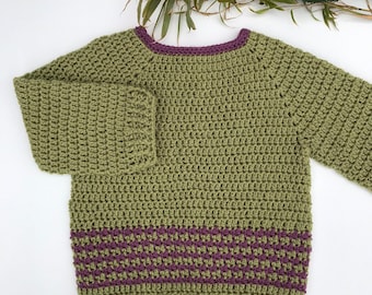 Crochet Pattern Baby Sweater - Newborn to 4 years