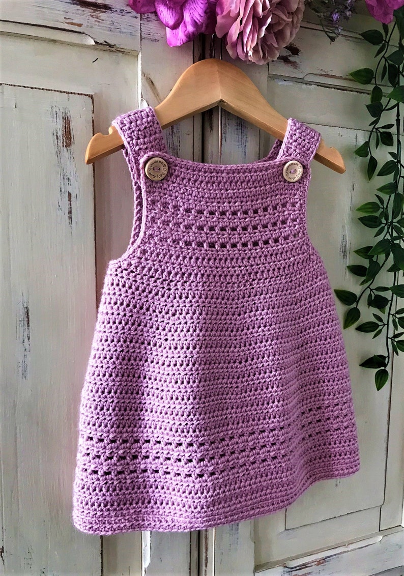 Crochet Pattern Baby Dress / Pinafore Newborn to 36 months image 3