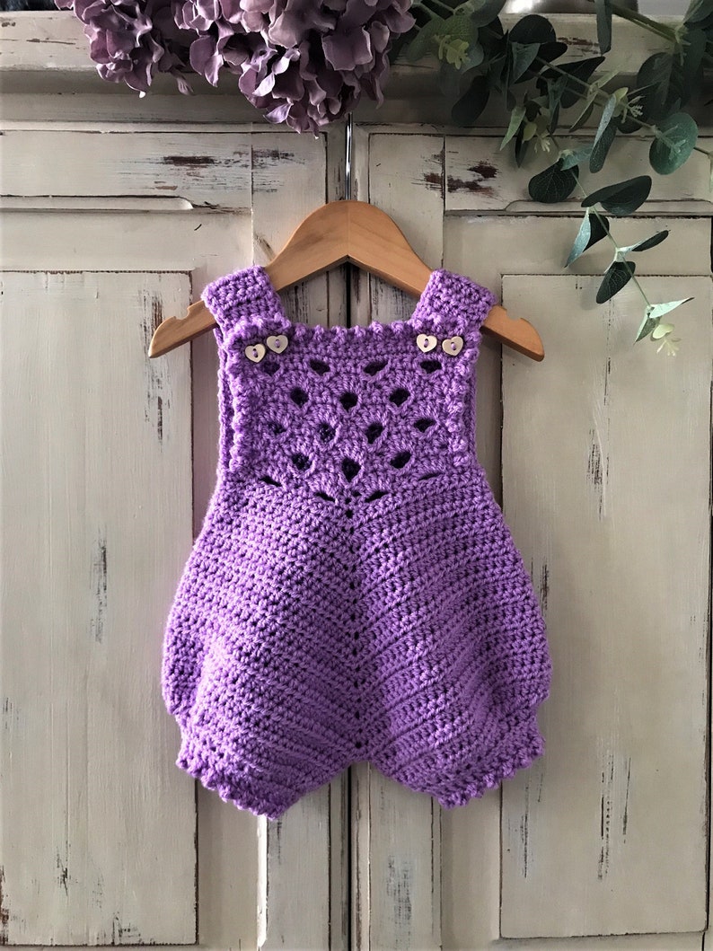 Crochet Pattern Baby Romper Newborn to 24 months image 3