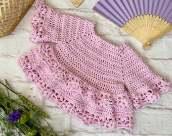 Patrón de crochet para top de bebé o niña Recién nacida a 10 años