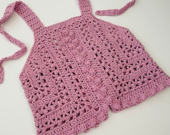 Crochet Pattern Girls Boho Top  - 6 months to 8 years