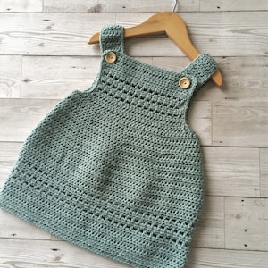 Crochet Pattern Baby Dress / Pinafore Newborn to 36 months image 6