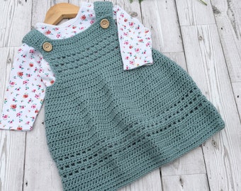 Crochet Pattern Baby Dress / Pinafore - Newborn to 36 months
