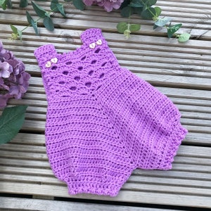 Crochet Pattern Baby Romper Newborn to 24 months image 7