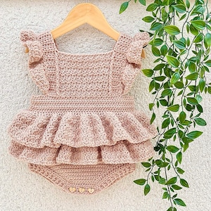 Crochet Pattern Baby Romper Newborn to 36 months image 9