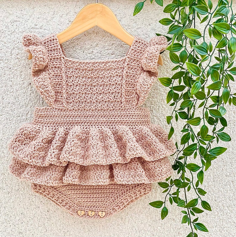 Crochet Pattern Baby Romper Newborn to 36 months image 9