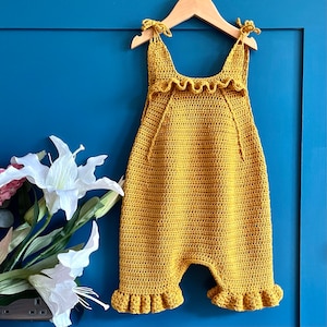 Crochet Pattern Baby Romper - Newborn to 36 months