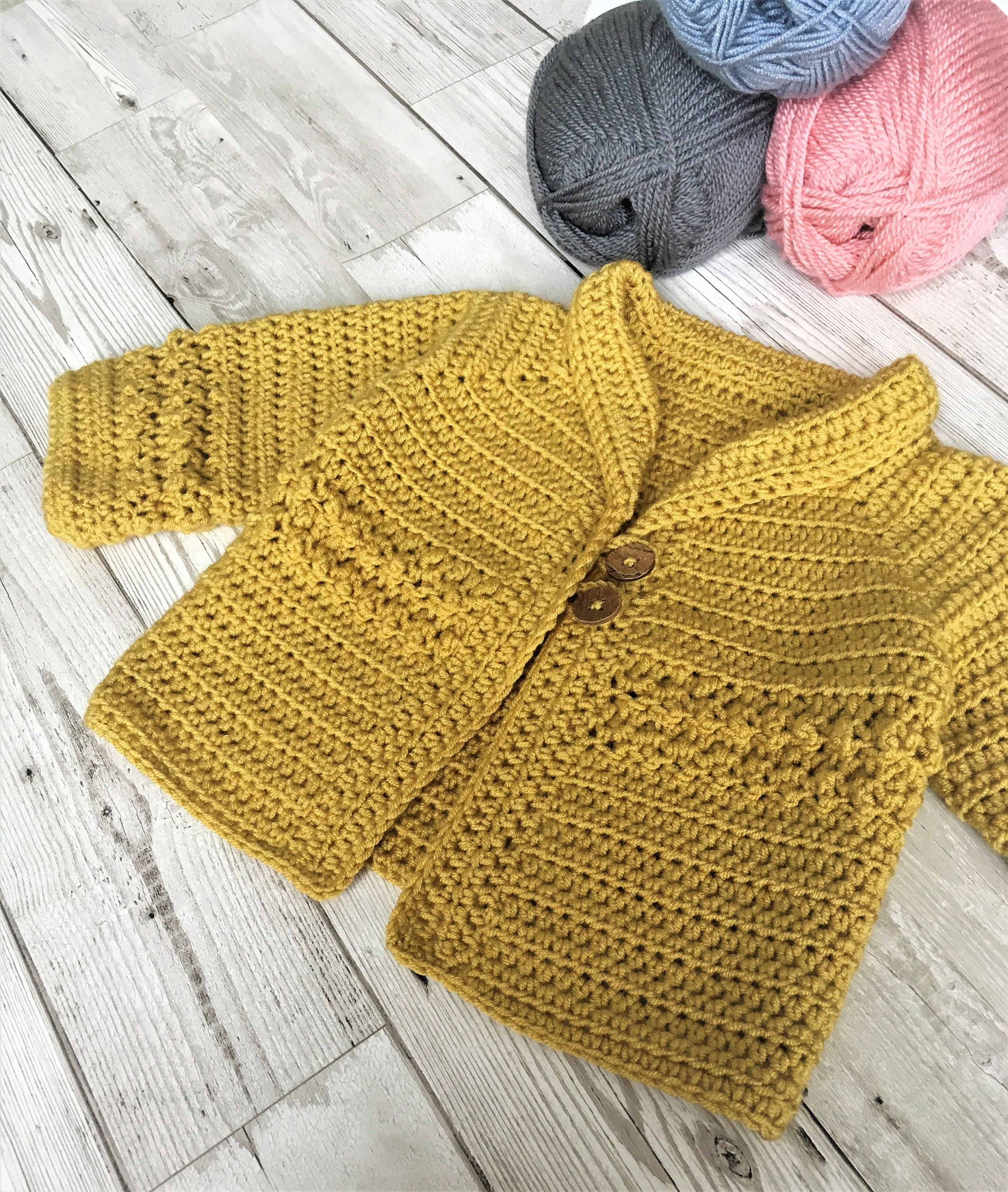 Crochet Pattern Baby Cardigan Newborn to 24 Months Etsy UK