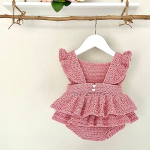 Crochet Pattern Baby Romper Newborn to 36 months image 6