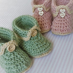 Crochet Pattern Baby Boots - Newborn to 24 months