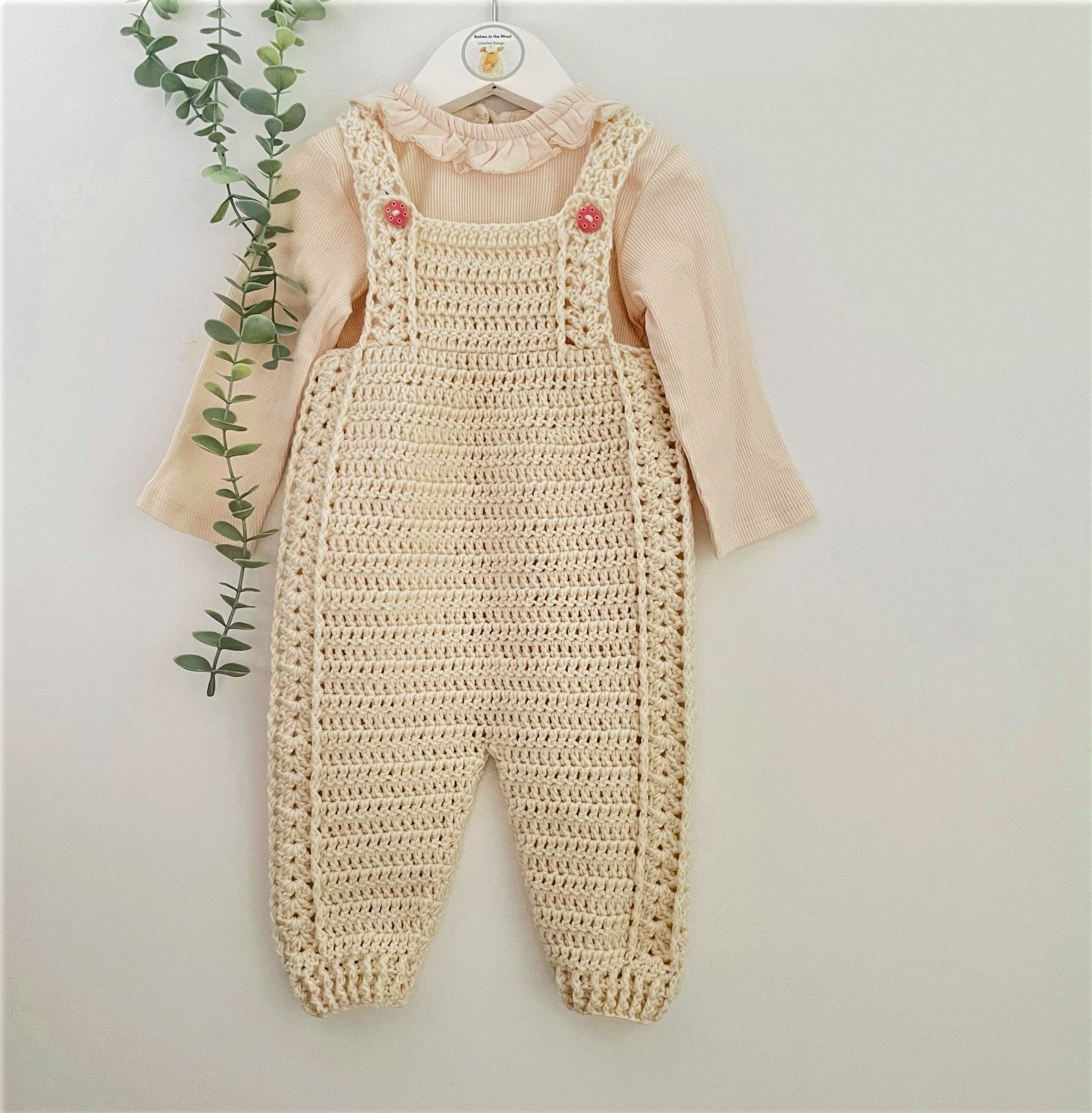 Crochet Pattern Baby Overalls Newborn to 24 Months Etsy UK